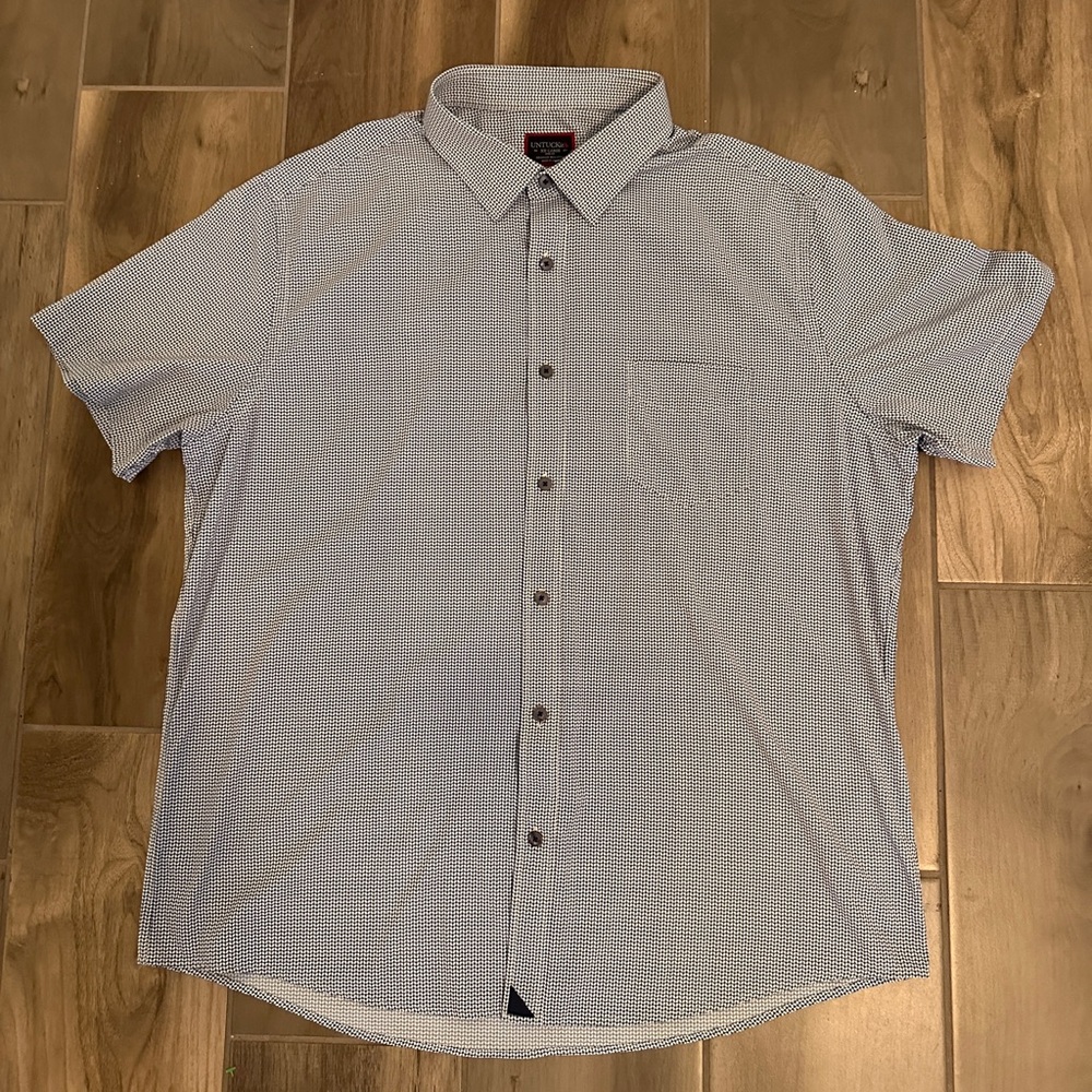 UNTUCKit Light Blue Patterned Button Down Shirt X… - image 1